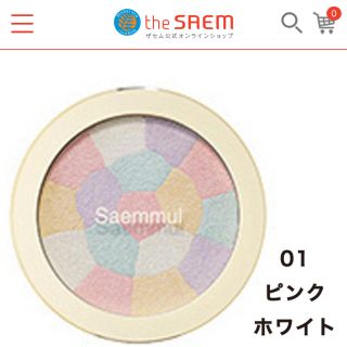 ザセム(the saem)のthe saemザセム ルミナスマルチハイライター 01ピンクホワイト(フェイスパウダー)