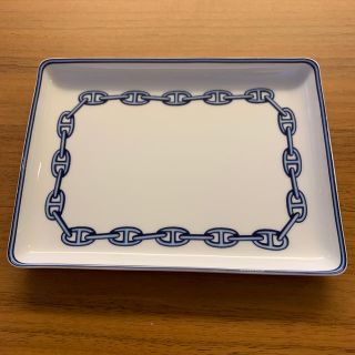 エルメス(Hermes)のエルメス　シェーヌダンクル　スクエアプレート　ブルー(食器)