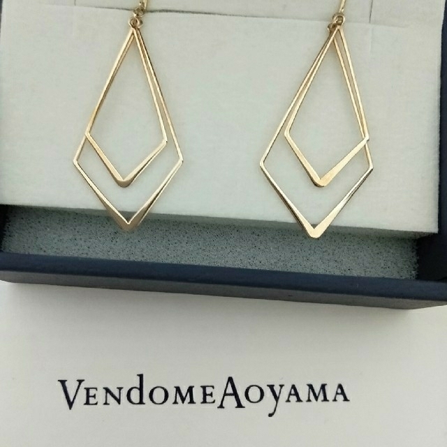 イヤリング【専用】【未使用】Vendome Aoyama 　ひし形フレームイヤリング