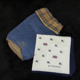 バーバリー(BURBERRY)のBURBERRYハンカチ&ハンドメイドのボトルカバー(ハンカチ/ポケットチーフ)