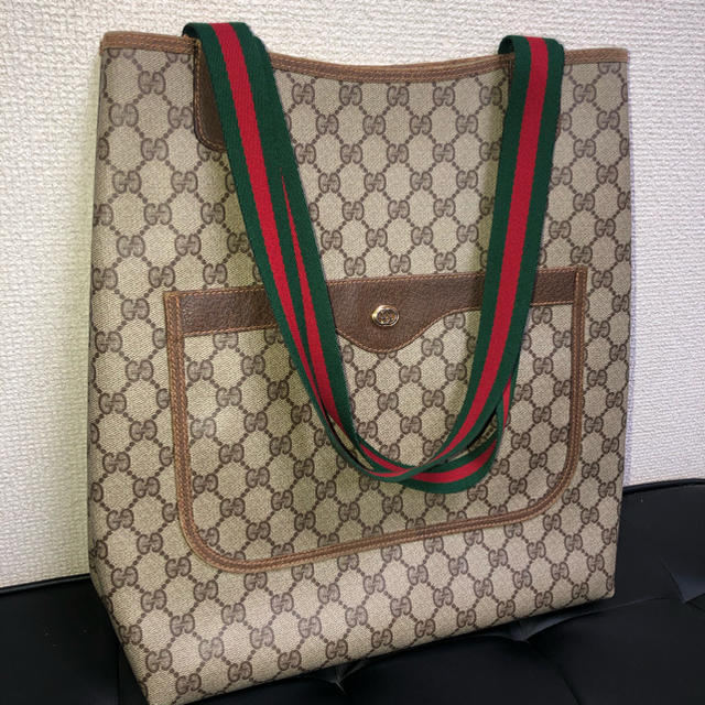 Gucci(グッチ)の良品☆GUCCI グッチ シェリーライン ヴィンテージ トートバッグ  レディースのバッグ(トートバッグ)の商品写真