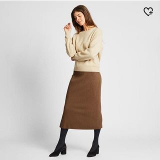 ユニクロ(UNIQLO)の新品★ユニクロ　メリノブレンドスカート  XL(ひざ丈スカート)