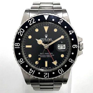 ロレックス(ROLEX)のロレックス 16750 GMTマスター 1983年製 稀少ブラックベゼル(腕時計(アナログ))