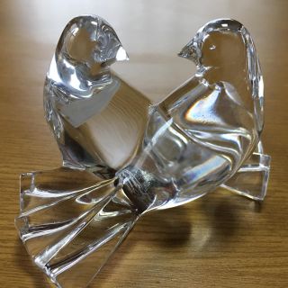 超美品✨バカラ 「ハトツガイ」LOVING DOVES バード鳩 つがい 置物