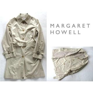 マーガレットハウエル(MARGARET HOWELL)のマーガレットハウエル 高密度コットンツイル ベルト付 シングルトレンチコート(トレンチコート)