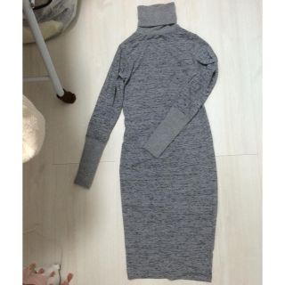 ザラ(ZARA)のザラ ニットワンピ  グレーM(ロングワンピース/マキシワンピース)