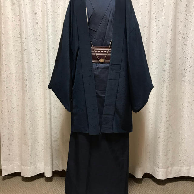 お値引き6000円にさせていただきました。大島紬の長着と髭紬の羽織り