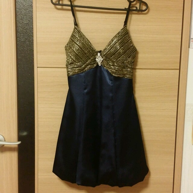 紺 アイボリードレス ワンピ レディースのフォーマル/ドレス(ミニドレス)の商品写真