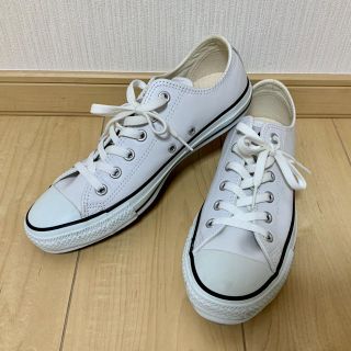 コンバース(CONVERSE)のコンバース converse レザースニーカー ホワイト 25.5cm US7(スニーカー)