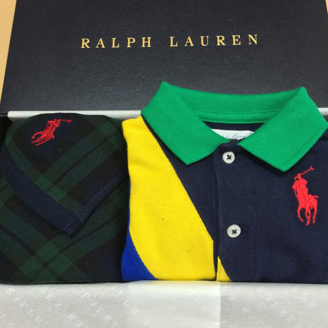 Ralph Lauren(ラルフローレン)のギフトBOX♡ラルフローレン ロンパース キッズ/ベビー/マタニティのベビー服(~85cm)(ロンパース)の商品写真