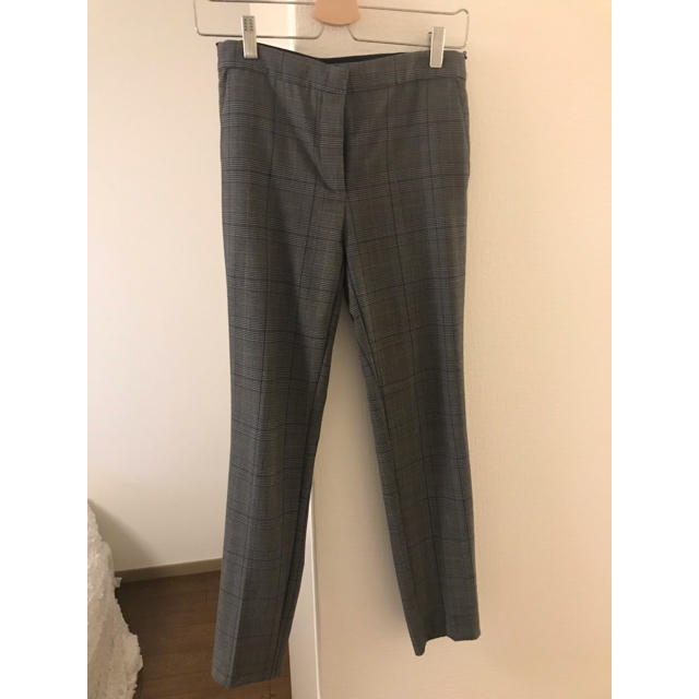 ZARA BASICグレーチェックパンツSサイズ | フリマアプリ ラクマ