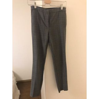 ザラ(ZARA)のZARA BASICグレーチェックパンツSサイズ(カジュアルパンツ)