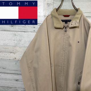 トミーヒルフィガー(TOMMY HILFIGER)の【レア】トミーヒルフィガー☆刺繍ロゴ ベージュ スウィングトップ ブルゾン(ブルゾン)