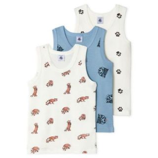 プチバトー(PETIT BATEAU)の☆19awSALE☆プチバトー プリントタンクトップ３枚組(下着)