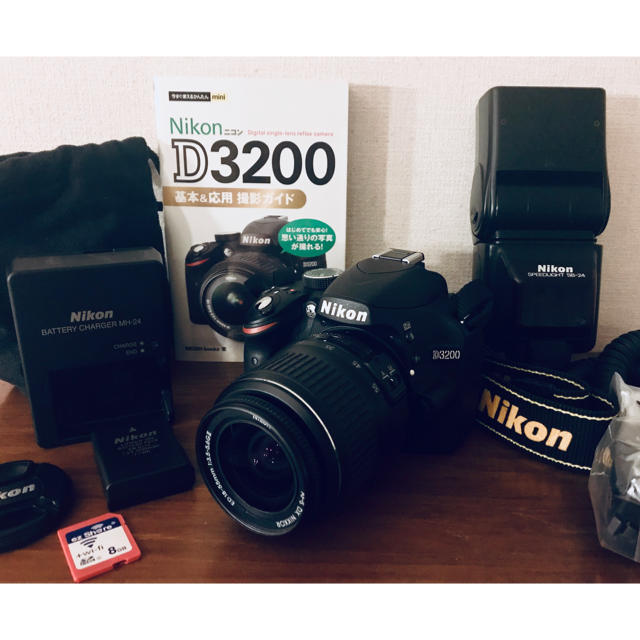 Nikon D3200 レンズキット ストロボ  wi-fi  バッグ セット