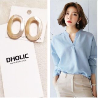 ディーホリック(dholic)の新品未使用♡オバールピアス(ピアス)