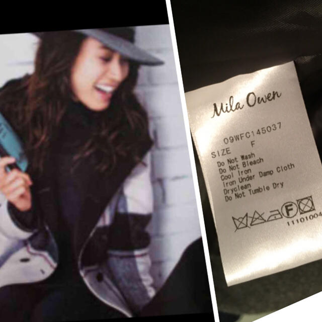 Mila Owen(ミラオーウェン)の美香さん着用 オリジナルチェック柄コート レディースのジャケット/アウター(ピーコート)の商品写真