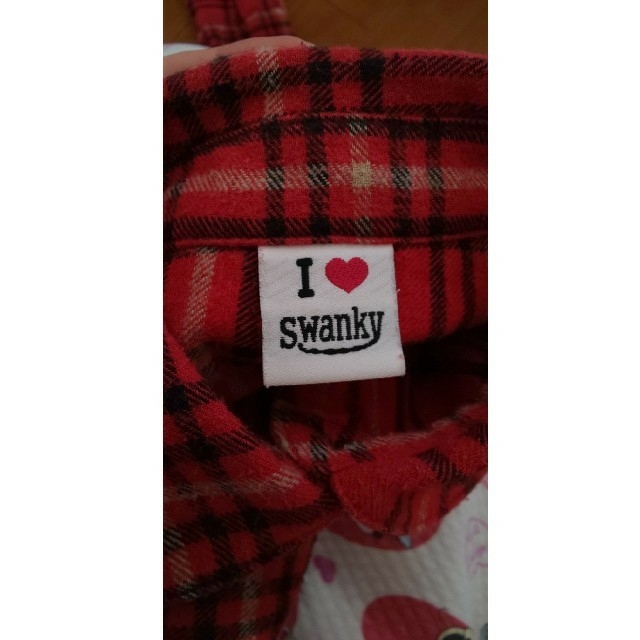 swanky(スワンキー)のチェック ネルシャツ 蝶ネクタイ付き レディースのトップス(シャツ/ブラウス(長袖/七分))の商品写真