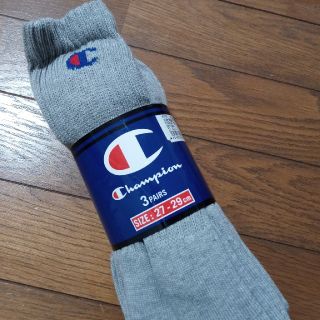 チャンピオン(Champion)のチャンピオン　靴下3足セット　27~29㎝　グレー(ソックス)