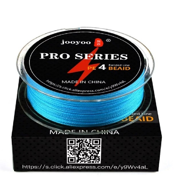 1.0#ブルーPRO SERIS 4本編みPE ライン100mブルー1.0# スポーツ/アウトドアのフィッシング(釣り糸/ライン)の商品写真