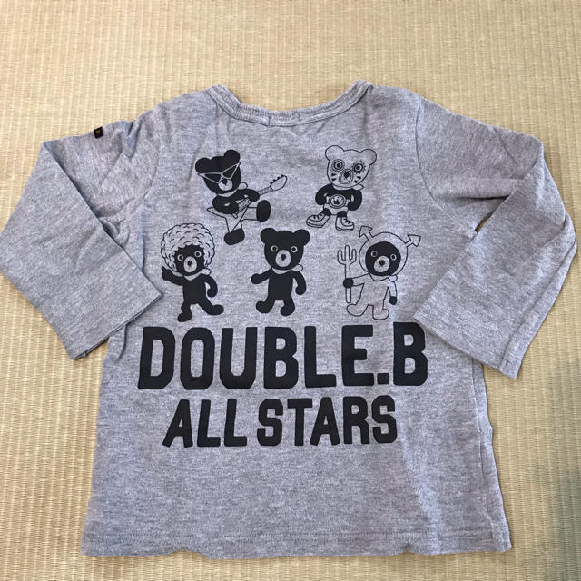 DOUBLE.B(ダブルビー)のダブルビー ミキハウス 90 グレー くま キッズ/ベビー/マタニティのキッズ服男の子用(90cm~)(Tシャツ/カットソー)の商品写真