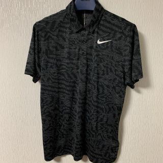 ナイキ(NIKE)のナイキ　NDRI-FIT ジャガード　シャツ　Lサイズ　ゴルフウエア　ブラック(ウエア)