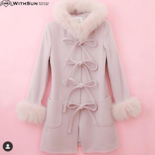 エブリン(evelyn)のwithsun❤︎カシミヤリボンダッフルコート ラベンダー(ダッフルコート)