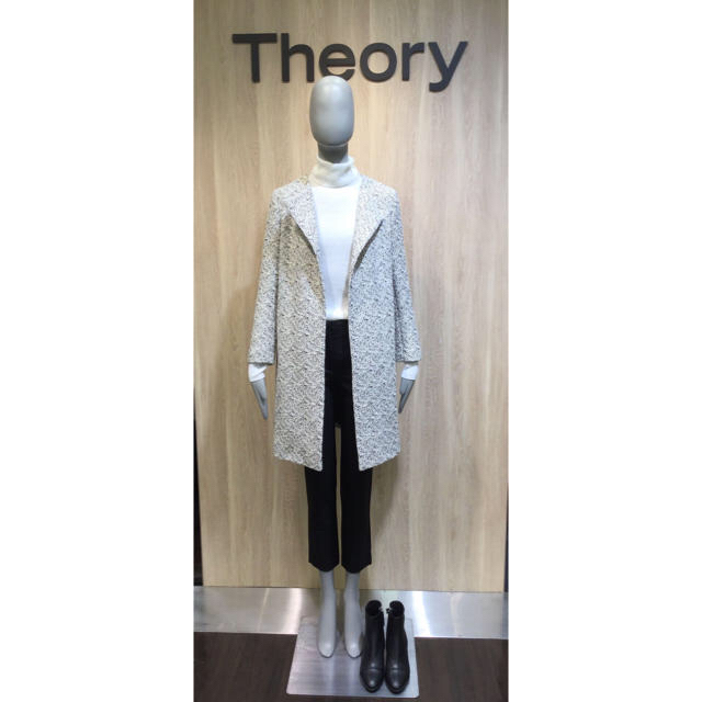 Theory 19ss ツイードノーカラーコート