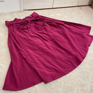 大きいサイズ　ピンクロングスカート　4L(ロングスカート)