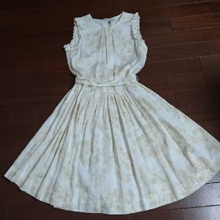 プチバトー(PETIT BATEAU)の美品プチバトー☆PETITBATEAU ラメ花柄ワンピース☆12ans152㎝(ワンピース)