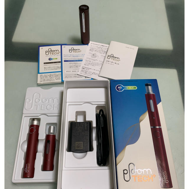 PloomTECH(プルームテック)のPloom tech+ プルームテックプラス スターターキット 別売のキャップ付 メンズのファッション小物(タバコグッズ)の商品写真