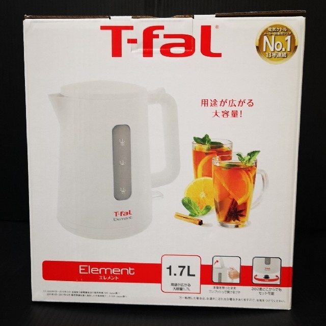 T-fal(ティファール)のT-faL 電気ケトル Element スマホ/家電/カメラの生活家電(電気ケトル)の商品写真