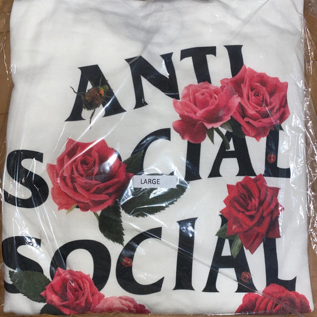 ANTI(アンチ)のantsocial social clob White hoody L メンズのトップス(パーカー)の商品写真