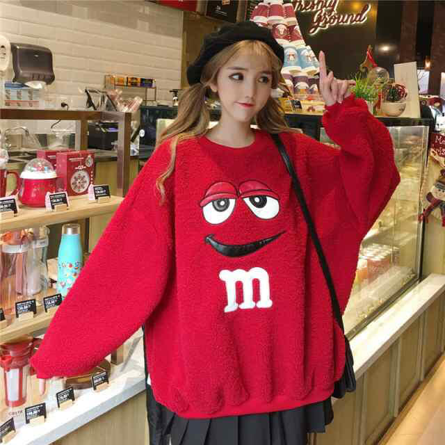 M&M(エムアンドエム)の《新品未使用》m&ms ボアトレーナー 赤  レディースのトップス(トレーナー/スウェット)の商品写真