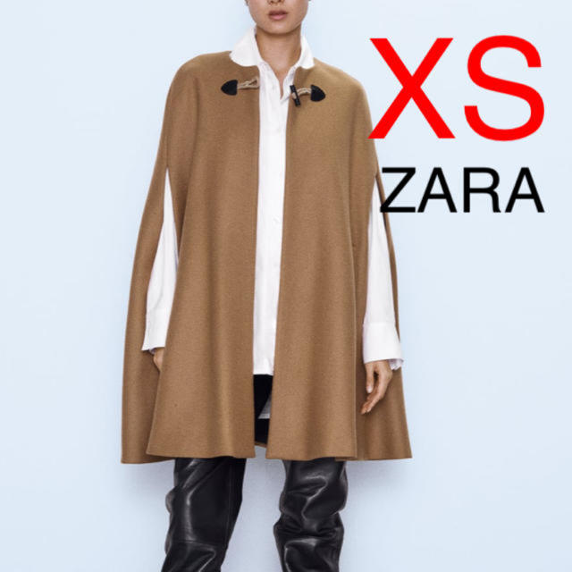 ZARA(ザラ)のZARA XS ケープ ポンチョ レディースのジャケット/アウター(ポンチョ)の商品写真