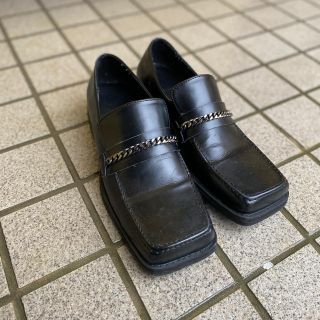 PRADA - スクエアトゥ ヒール ローファー の通販 by ay's shop|プラダ
