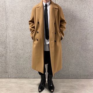 BALENCIAGAバレンシアガトレンチステンカラーコートブラックメンズ長袖
