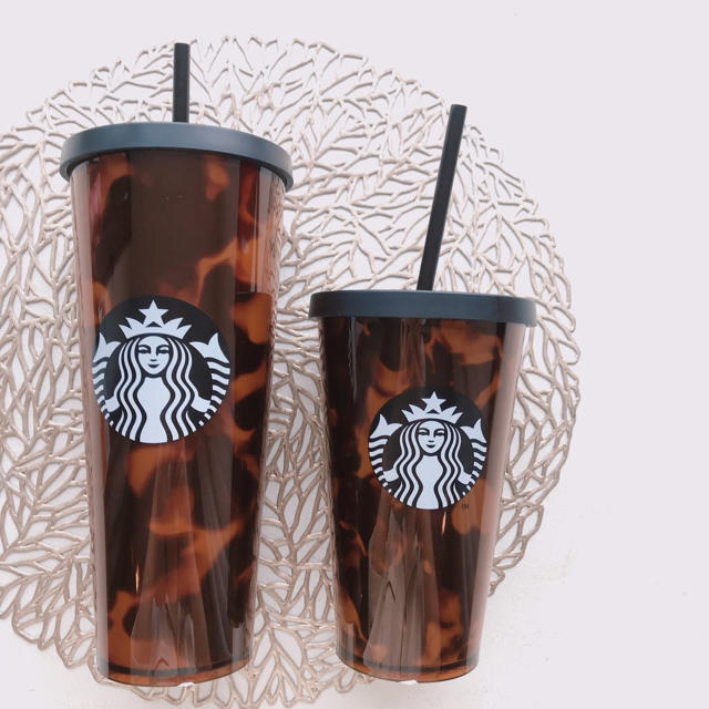 Starbucks Coffee(スターバックスコーヒー)の【海外限定】べっ甲 24oz コールドカップ スターバックス スタバ インテリア/住まい/日用品のキッチン/食器(グラス/カップ)の商品写真