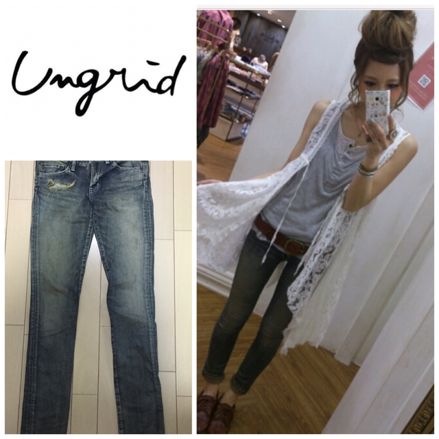 Ungrid(アングリッド)のストレートスリムデニム24♡Ungrid レディースのパンツ(スキニーパンツ)の商品写真
