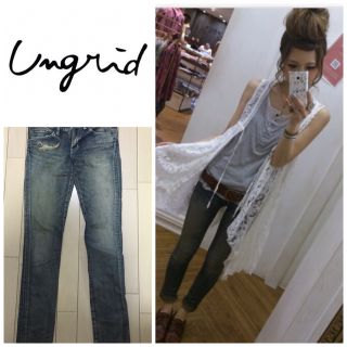 アングリッド(Ungrid)のストレートスリムデニム24♡Ungrid(スキニーパンツ)