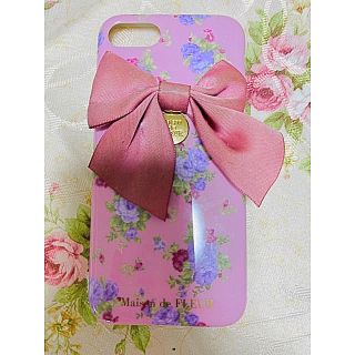 メゾンドフルール(Maison de FLEUR)のメゾンドフルール　バラリボンiPhone7ケース(iPhoneケース)