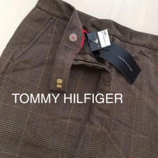 トミーヒルフィガー(TOMMY HILFIGER)のTOMMY HILFIGER❤︎タータンチェック 濃ブラウンスカート(ミニスカート)