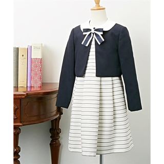 シマムラ(しまむら)の卒園 入学 スーツ 女の子 ワンピース ジャケット セット リボン 新品 未使用(ドレス/フォーマル)