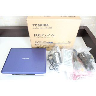 トウシバ(東芝)の東芝 REGZA ポータブルDVDプレイヤー SD-P77SL ブルー(DVDプレーヤー)