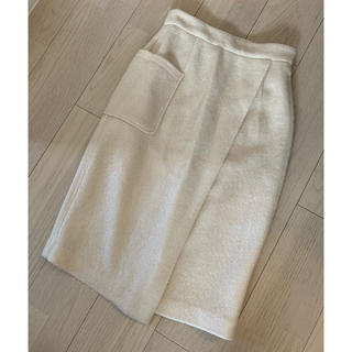 エージーバイアクアガール(AG by aquagirl)のアクアガール　新品　白　スカート Mサイズ(ひざ丈スカート)