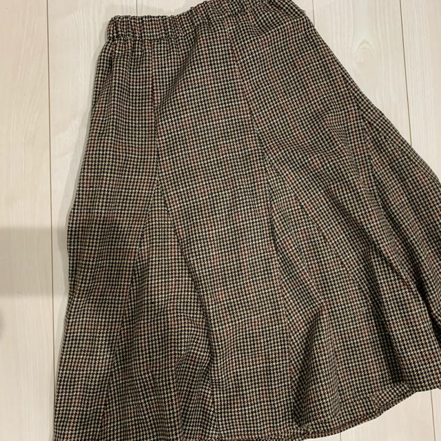 flower(フラワー)のflower warm flare check skirt レディースのスカート(ロングスカート)の商品写真