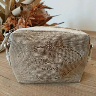 プラダ(PRADA)のPRADA ロゴジャガード ポーチ キャンバス(ポーチ)