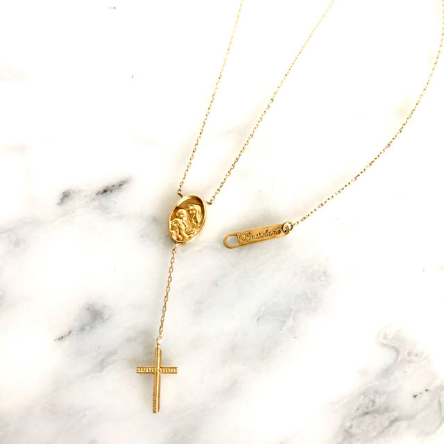 エナソルーナ Skinny mariamedaille necklace 最善 www.gold-and-wood.com