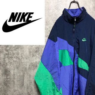 ナイキ(NIKE)の【LCS shop様専用☆】ナイキ☆黒タグワンポ刺繍アシンメトリーマルチナイロン(ナイロンジャケット)