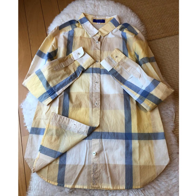 BURBERRY BLUE LABEL(バーバリーブルーレーベル)の　2.1万美品本物ブルーレーベルクレストブリッジ上質コットンチェック柄長袖シャツ レディースのトップス(シャツ/ブラウス(長袖/七分))の商品写真